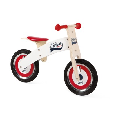 Janod Draisienne en bois Bikloon Rouge et blanche