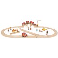 Janod Story Express Pompiers : Grand univers avec 13 pièces, train et circuit