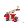 Janod Camion de pompier à construire et à tirer
