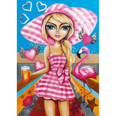 Puzzle 1000 PiÃ¨ces : Dame en Rose