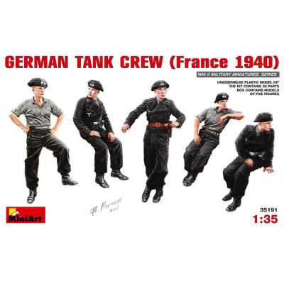 figurines militaires : ãquipage de char allemand (france 1940)