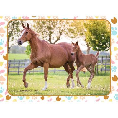 Puzzle 60 piÃ¨ces : Maman et bÃ©bÃ© cheval