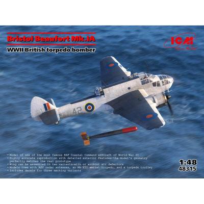 Maquette Bombardier torpilleur britannique : Bristol Beaufort Mk.IA, 2Ã¨me guerre mondiale