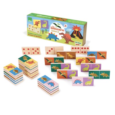 Vilac Dominos : Jeu des dominosaures. Dominos : Jeu des dominosaures