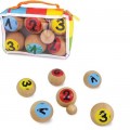 Vilac Sac de pétanque Boules en bois numérotées