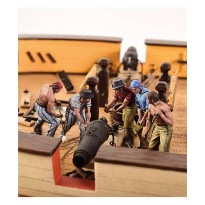 Lot de 10 figurines de navires en métal : canonniers à l'échelle 1/48 Lot de 10 figurines de navires en métal : canonniers à l'échelle 1/48