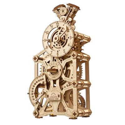 Maquette en bois : Horloge Ã&nbsp; moteur