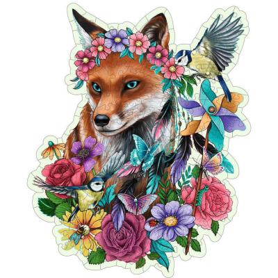 Puzzle en bois 150 piÃ¨ces : Forme : Renard colorÃ©