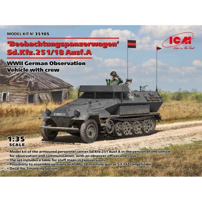 Maquette vÃ©hicule militaire : Sd.Kfz.251/18 Ausf.A Beobachtungspanzerwagen - 1/35