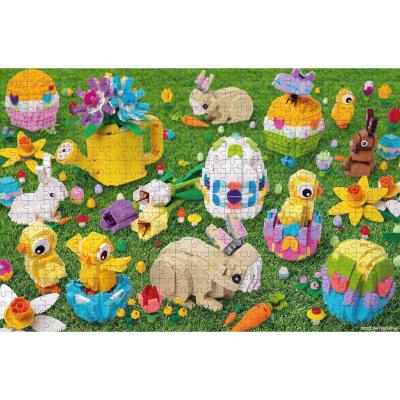 Puzzle 500 pièces : LEGO - Chasse aux œufs de Pâques