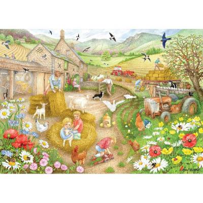 Puzzle 1000 pièces : Rentrer le foin Puzzle 1000 pièces : Rentrer le foin