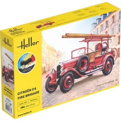 Heller Maquette Voiture - Starter Kit - Citroen C4 Fire Brigade - 1/24