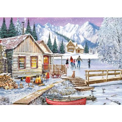 Puzzle 1000 piÃ¨ces : L'hiver Ã&nbsp; la cabane