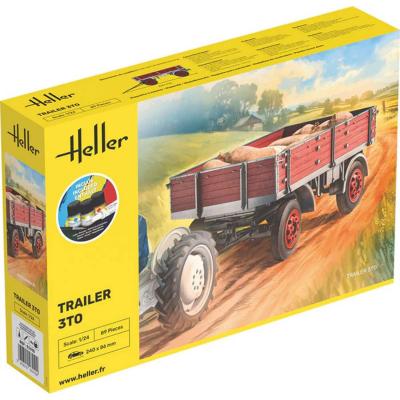 Heller Maquette Remorque - Starter Kit - Trailer 3To - 1/24