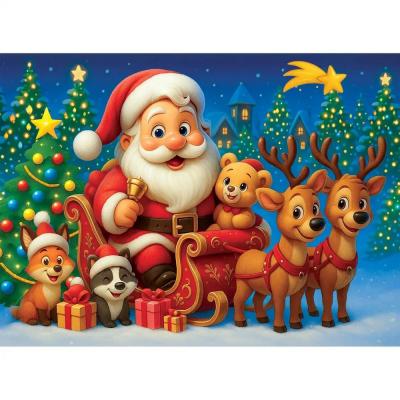 Puzzle 40 piÃ¨ces en bois : PÃ¨re NoÃ«l