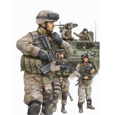 figurines militaires : infanterie us et ã©quipage de blindã©â : irak 2009