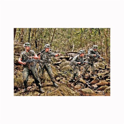 Figurines militaires : Patrouille dans la jungle US Army Infantry Vietnam 1968 Figurines militaires : Patrouille dans la jungle US Army Infantry Vietnam 1968