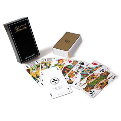 France Cartes Jeu de Tarot Grimaud Première : Coffret laqué 78 cartes. Jeu de Tarot Grimaud Première : Coffret laqué 78 cartes