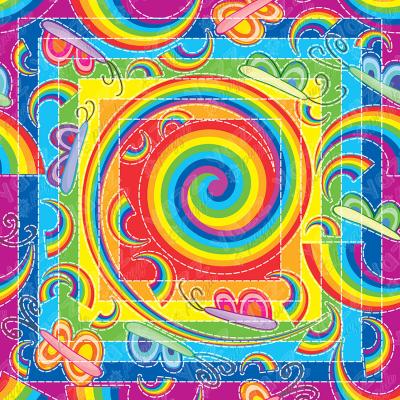 Puzzle 1023 piÃ¨ces : Arc en ciel et papillons