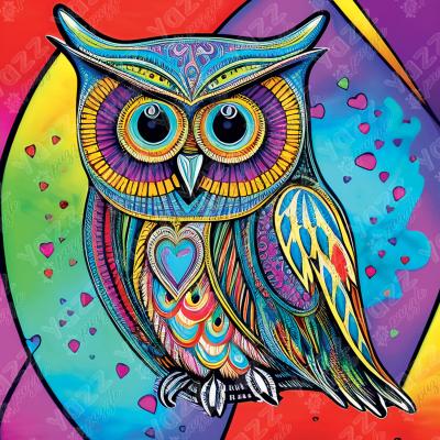 Puzzle 1023 piÃ¨ces : Hibou bohÃ¨me