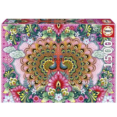 Puzzle 1500 piÃ¨ces : Paons Du Bengale