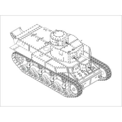 Maquette char : Soviet T-24 Medium Tank