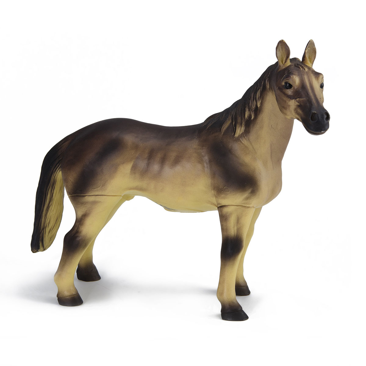 Figurine souple cheval noir et marron