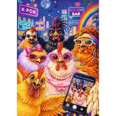 Puzzle 1000 piÃ¨ces : Selfie avec des poules