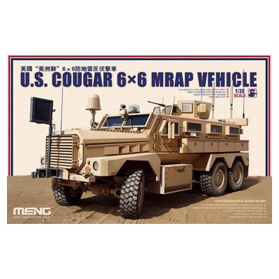 maquette vã©hicule militaire : us cougar 6x6 mrap