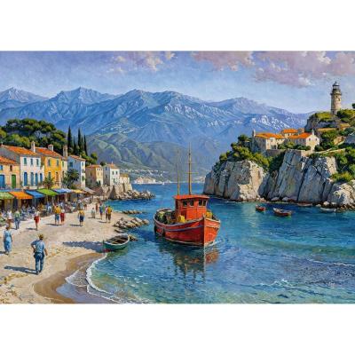 Puzzle 1000 piÃ¨ces : Village balnÃ©aire