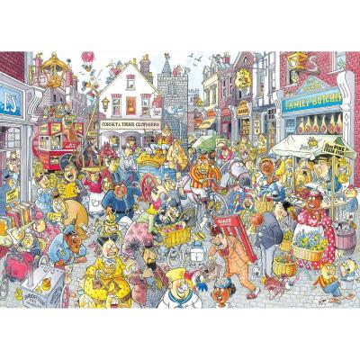Puzzle 1000 piÃ¨ces : Wasgij Destiny 10 - Chaos dans la rue commerÃ§ante !