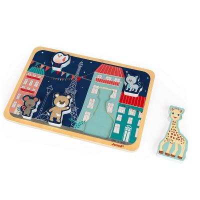 Puzzle d'encastrement 5 piÃ¨ces Chunky  : Sophie la Girafe