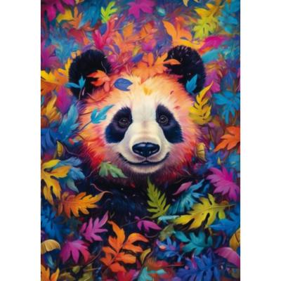 Puzzle 1000 piÃ¨ces : Le panda dans la forÃªt arc-en-ciel