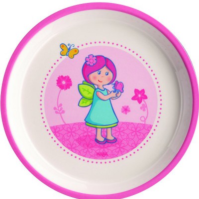 Haba Assiette en mélamine Elfe fleurs : 18 cm