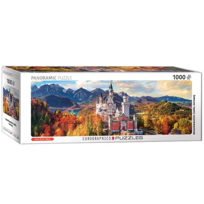 Puzzle 1000 piÃ¨ces panoramique : ChÃ¢teau de Neuschwanstein en automne