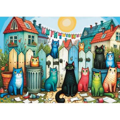 Puzzle 1000 piÃ¨ces : LES MOUSTACHES DANS LA RUE