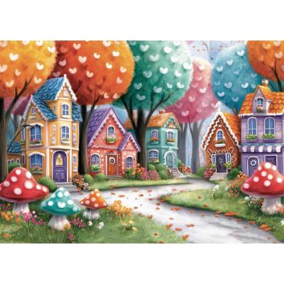 Puzzle 1000 piÃ¨ces : Rue aux couleurs de l’arc-en-ciel