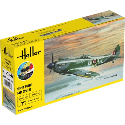 Heller Maquette Avion : Kit : Spitfire Mk Xvi Et Accessoires