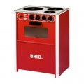 Brio Cuisinière en bois Brio : Rouge