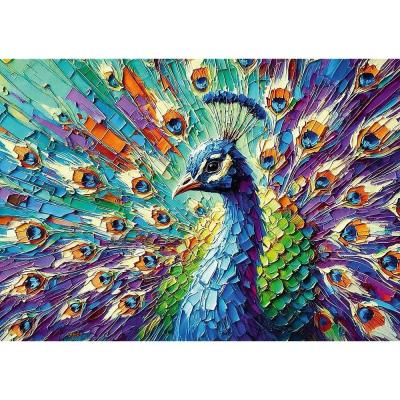 Puzzle 1000 piÃ¨ces : Paon colorÃ©