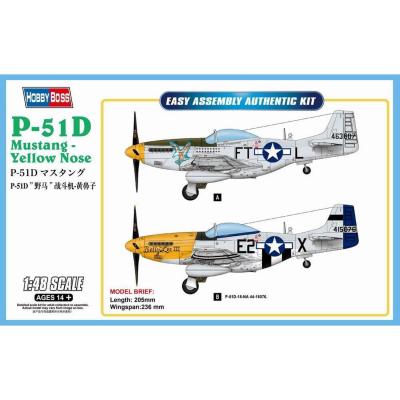 Hobby Boss Jaune Maquette Avion : P-51D Mustang - Nez