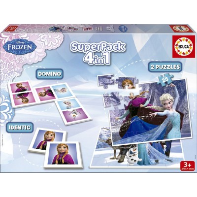 Educa Superpack La Reine des Neiges (Frozen) : Memory, puzzles et Dominos. Superpack La Reine des Neiges (Frozen) : Memory, puzzles et Dominos