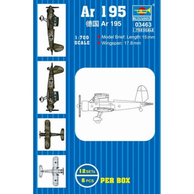 Trumpeter Maquettes Avions : Set 12 Mini Avions Ar 195