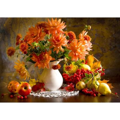Puzzle 1000 PiÃ¨ces : Nature morte aux dahlias oranges