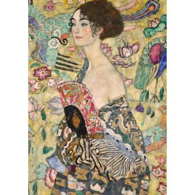 Puzzle 1000 piÃ¨ces : La dame Ã&nbsp; l'Ã©ventail - Gustav Klimt