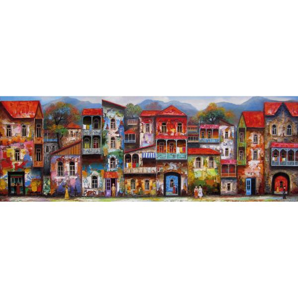 Puzzle 1000 pièces panoramique : Vieux Tbilissi  David Martiashvili - Edition Spéciale - Magnolia-2311