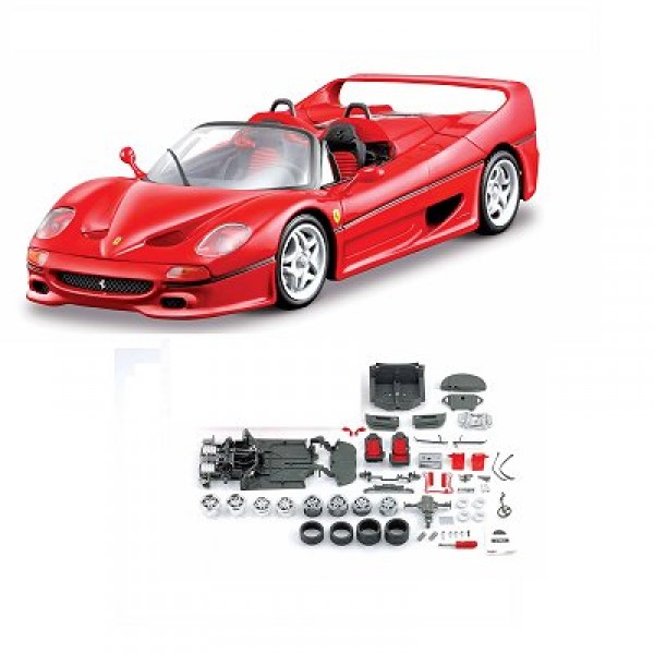 Modèle réduit à assembler - Ferrari F50 - Collection Assembly line - Echelle 1/24 : Rouge - Maisto-M39018-4
