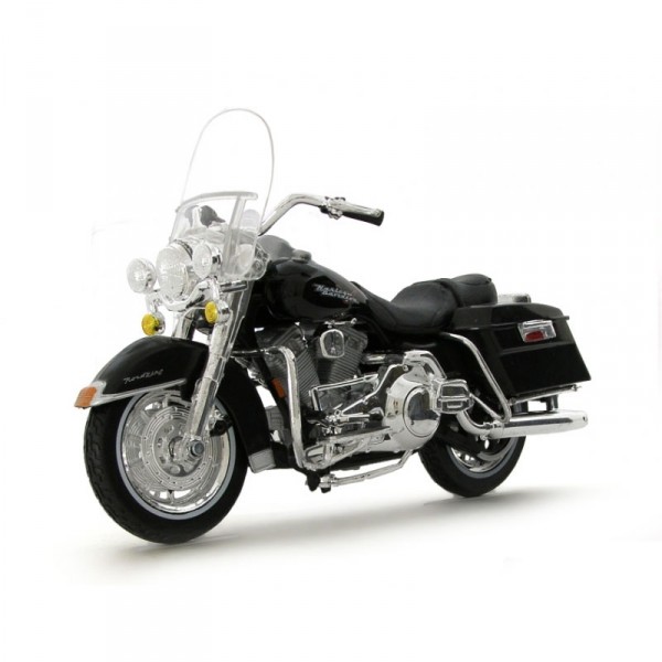 Modèle réduit de moto Harley-Davidson : FLHR Road king noire : Echelle 1/18 - Maisto-M34360-1