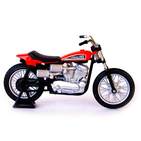 Modèle réduit Moto Harley-Davidson : 1972 XR750 RACING Bike Rouge : Echelle 1/18 - Maisto-M34360-17