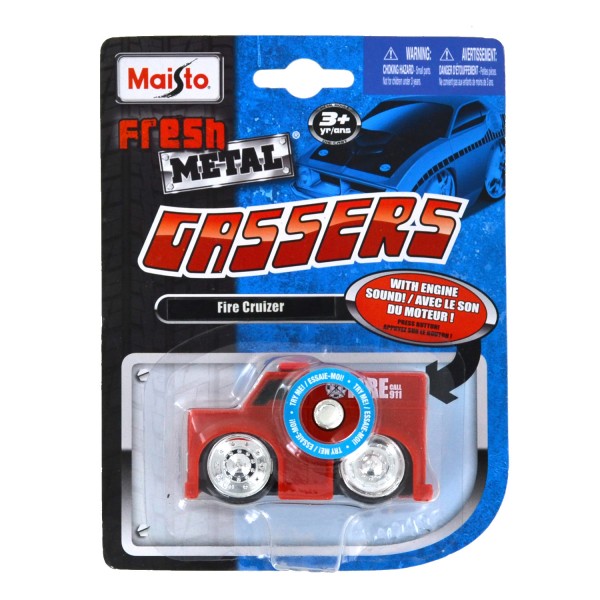 Voiture fresh metal Gassers avec sons : Fire Cruizer Rouge - Maisto-M85004-6